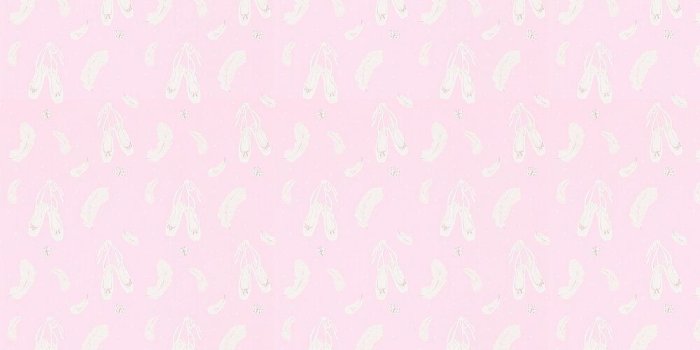1000x1000 Ballet Shoes by Sanderson - Pink - Wallpaper : Wallpaper Direct