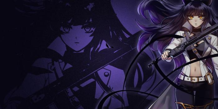 1332x850 Wallpaper girl, anime, art, the dark background, RWBY, Red White