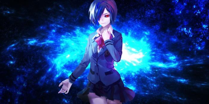 1244x700 Art-liyou-ryon-arehina-anime blue dark red eyes wallpaper