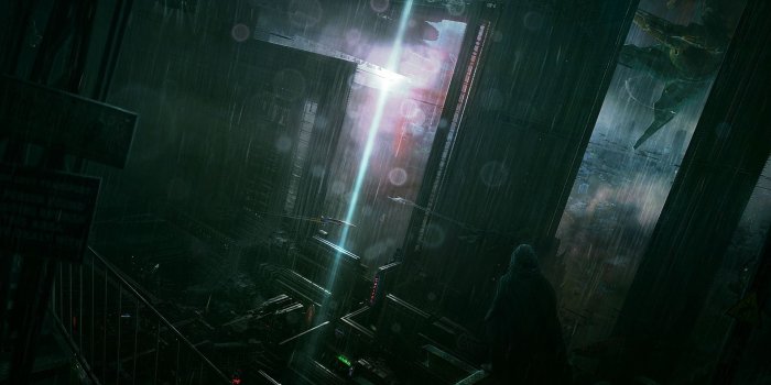1920x1080 Free download Futuristic Mech Cg Digital Dark Scifi Storm Cities