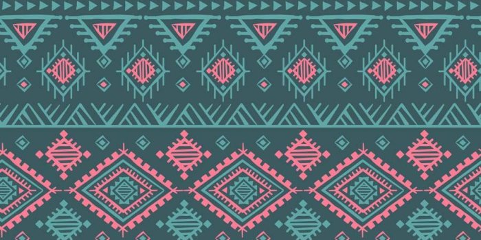 900x900 Deep Blue Tribal Pattern Wall Mural | Murals Your Way