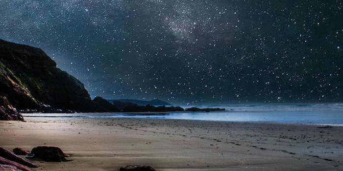 1400x1050 Beach, Starry Night, Sky, Nature, Wallpaper - Stars In The Beach