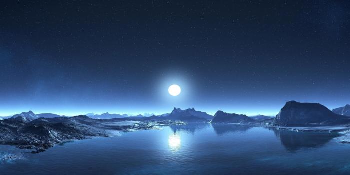 3200x1200 64+ Beach Moon Wallpapers on WallpaperPlay