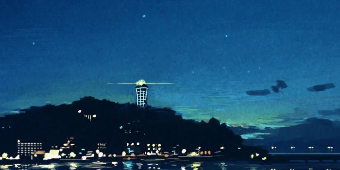 1080x2280 Night Beach Sky Anime 4K Wallpaper #90