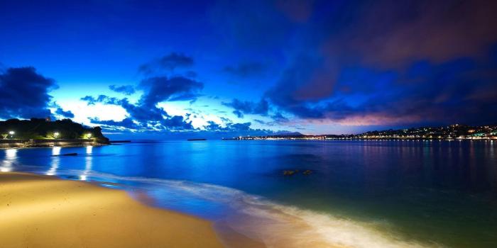 1920x1080 Night Beach Widescreen Wallpapers 08905 - Baltana