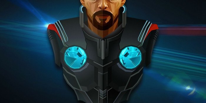 1224x1224 Desktop wallpaper thor, superhero, avengers: infinity war, minimal