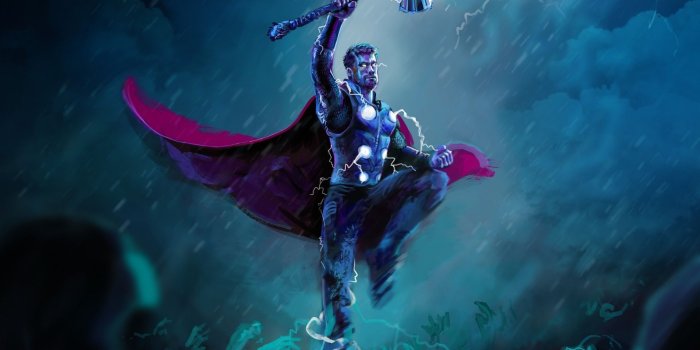 1920x1080 Desktop wallpaper thor, thunder storm, artwork, hd image, picture