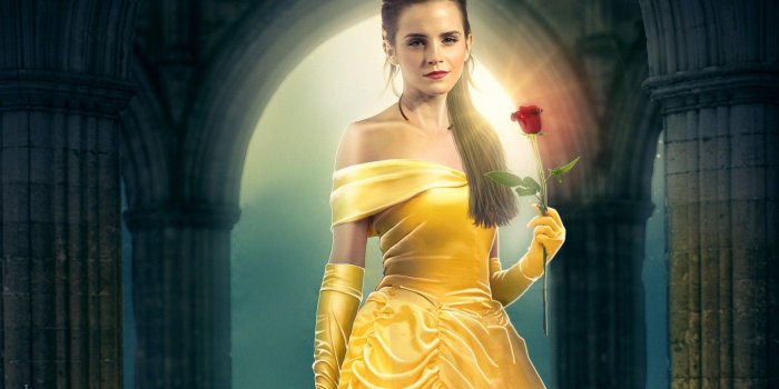 1920x1080 Emma Watson As Belle In Beauty And The Beast Holding Rose