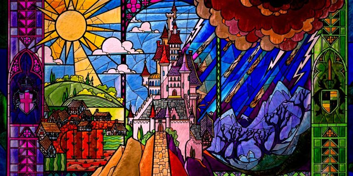 1600x900 Beauty And The Beast Stained Glass Wallpaper - Glasses Blog