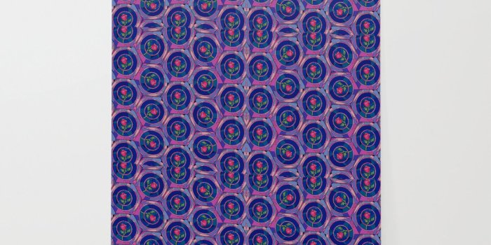 1500x1500 Stained Glass Rose - Beauty & The Beast Inspired Wallpaper by