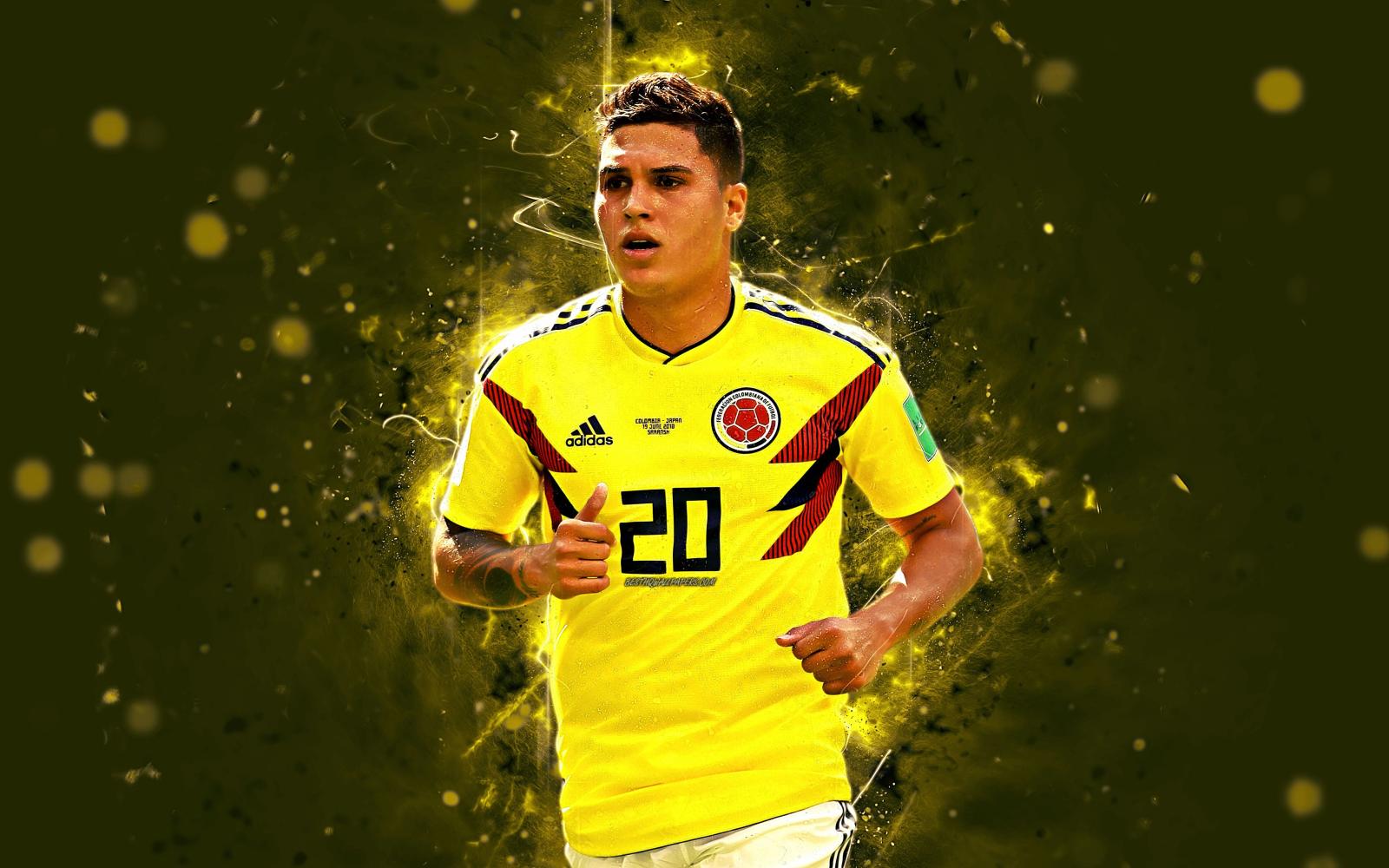 3840x2400 Download wallpapers Quintero, 4k, match, Colombia National Team