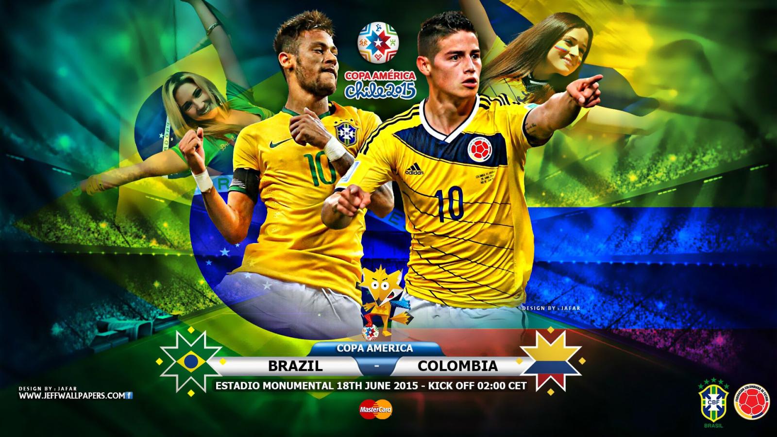 1920x1080 Download 1920x1080 Brazil vs Colombia 18th June 2015 Copa America