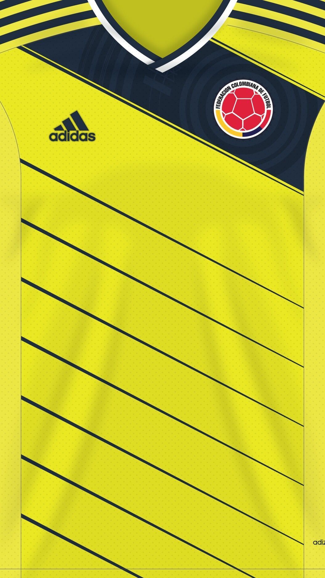 1055x1875 Colombia 14-15 (world cup) kit home #worldsoccer | Camisa de
