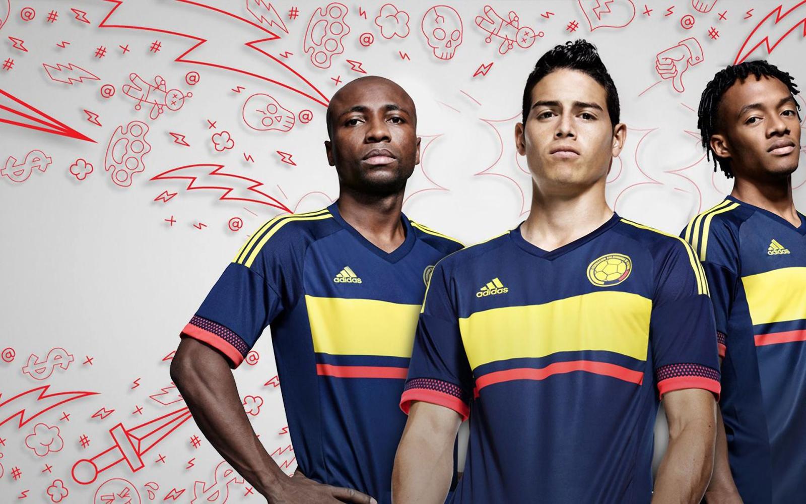 1920x1200 Download 1920x1200 Colombia 2015 Copa America Adidas Away Kit