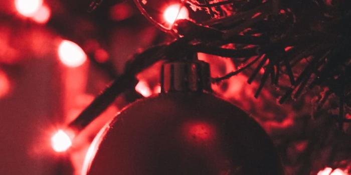 910x1365 HD wallpaper: Red Bauble Attached on a Pre-lit Tree, ball, blur