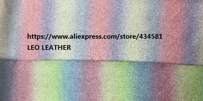 928x928 Rainbow Glitter Leather Fabric for DIY accessories, wallpaper bags