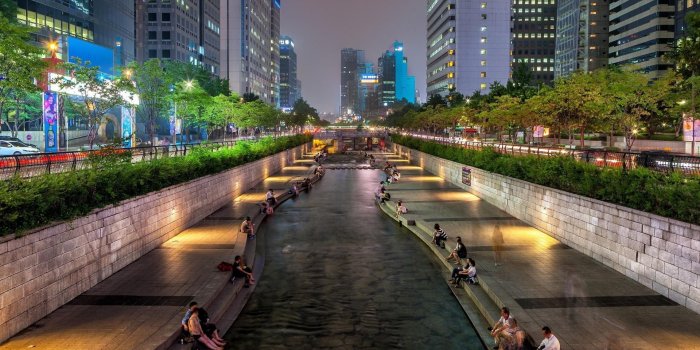 1920x1080 Wonderful, City, Canal, In, Seoul, South, Korea, HD, Wallpaper