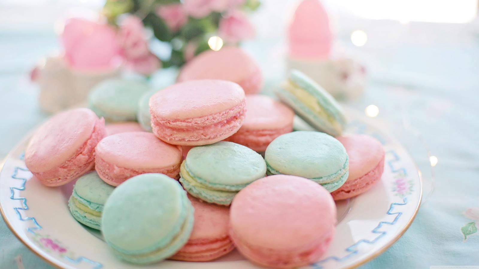 3840x2160 Pastel Macarons Aesthetic Ultra HD Desktop Background Wallpaper