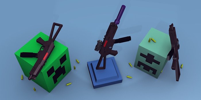 1920x1080 guns, creeper, Minecraft - Free Wallpaper