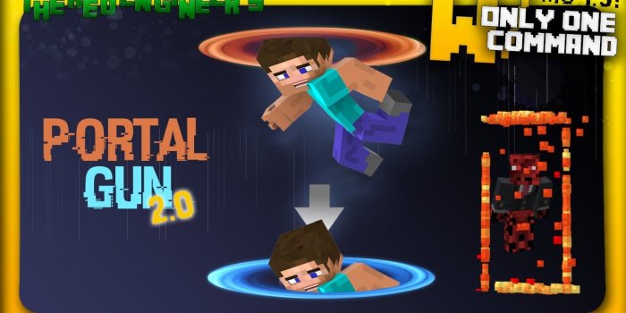 1280x720 Minecraft - Portal Gun 2.0 in one command (1.9 command)