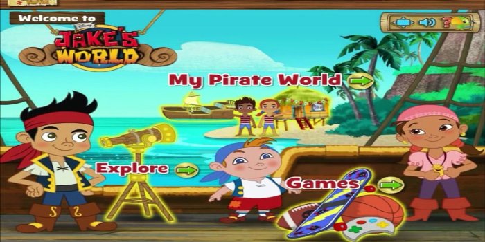 1920x1080 ♥ Disney Jake and the Never Land Pirates - Jakes World Game