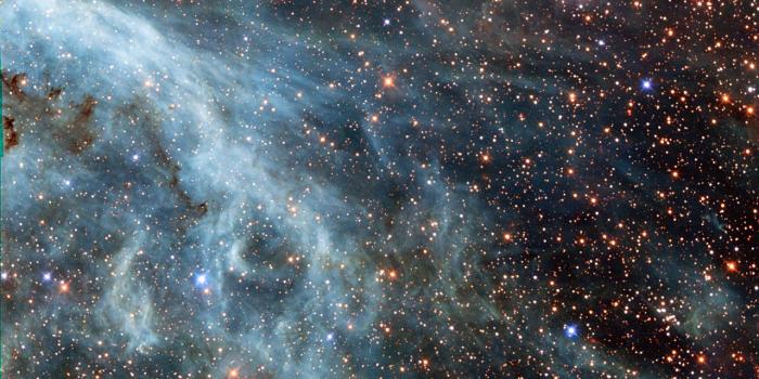 1280x1031 Turquoise-tinted plumes in the Large Magellanic Cloud | ESA/Hubble