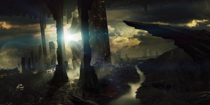 2560x1440 Sci-fi City HD wallpaper