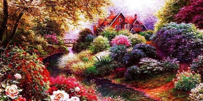1280x800 Beautiful Flowers Creek House wallpapers | Beautiful Flowers Creek