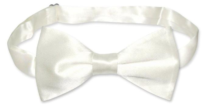 1280x800 Solid Off-White Color Mens Bowtie | Biagio Silk Pre Tied Mens Bow Tie