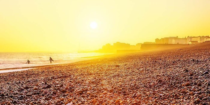 1080x1920 Brighton Beach Sunset Samsung Galaxy S4 1080x1920