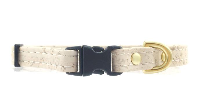 2048x1536 White Miniature Toy Dog Collar in Luxury Unique Vegan Cork Leather