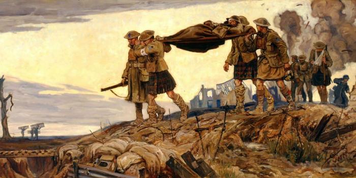 1666x700 Battle war military art painting wallpaper | 2190x920 | 124772