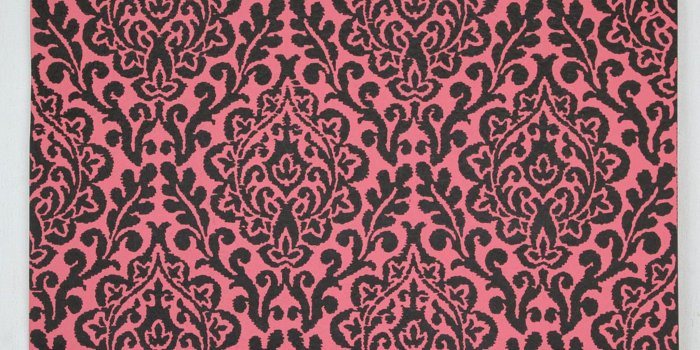2048x1366 1970s Vintage Wallpaper Pink and Black Damask - Rosie's Vintage