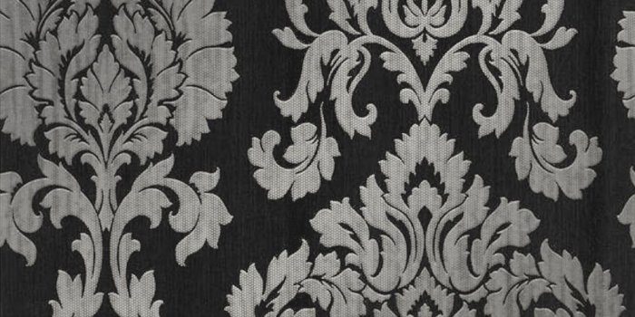 1000x1000 Fine Decor Classics Large Damask Wallpaper Black Silver