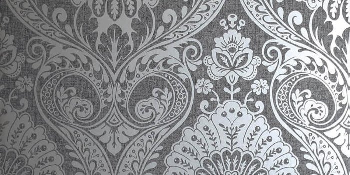 1000x1000 Damask Wallpaper Blue Pink Grey Gold Silver Metallic Shimmer
