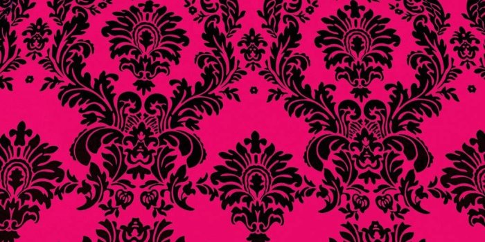 1024x768 Amazon.com: Taffeta Flocking Damask Hot Pink with Black Flock 58