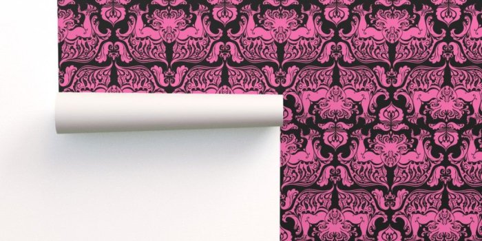 1024x1024 I Love Craft (Cthulhu Damask) Pink on Isobar by rosalarian