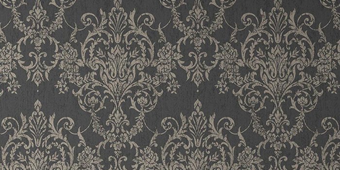 1000x1000 Graham & Brown Empress Victorian Damask Black/Gold Removable