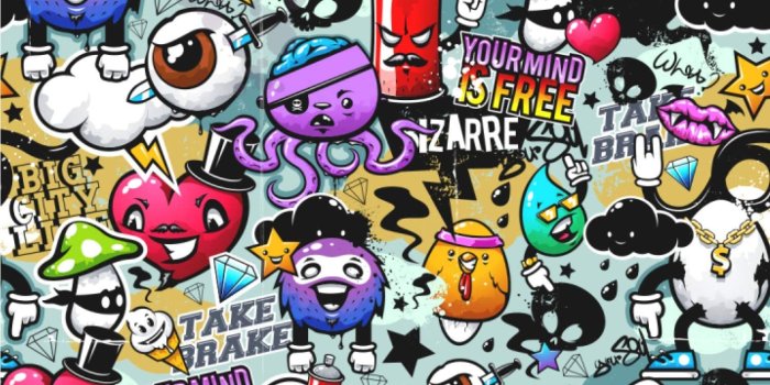 1500x1500 Amazon.com: YouCustomizeIt Graffiti Wallpaper & Surface Covering