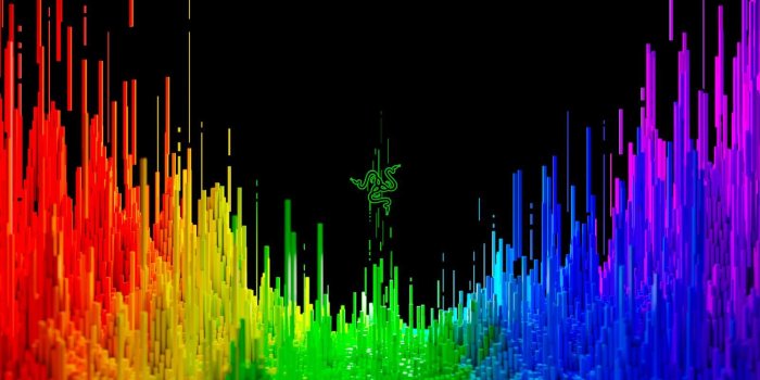 1600x1200 Razer Technology 3D rainbow background HD wallpaper download