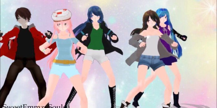 1280x720 MMD ~ Funneh, Rainbow, Lunar, Gold, Draco ~ Talk Dirty {Requested