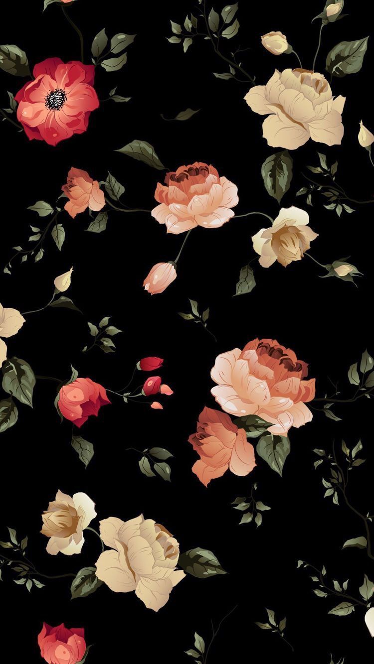 750x1333 Wallpaper | Floral wallpaper iphone, Flower wallpaper, Floral