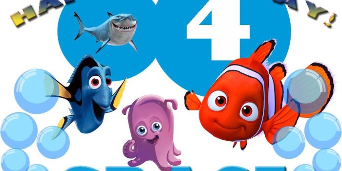 1024x768 Personalized Custom Disney Finding Nemo Birthday Shirt T-shirt