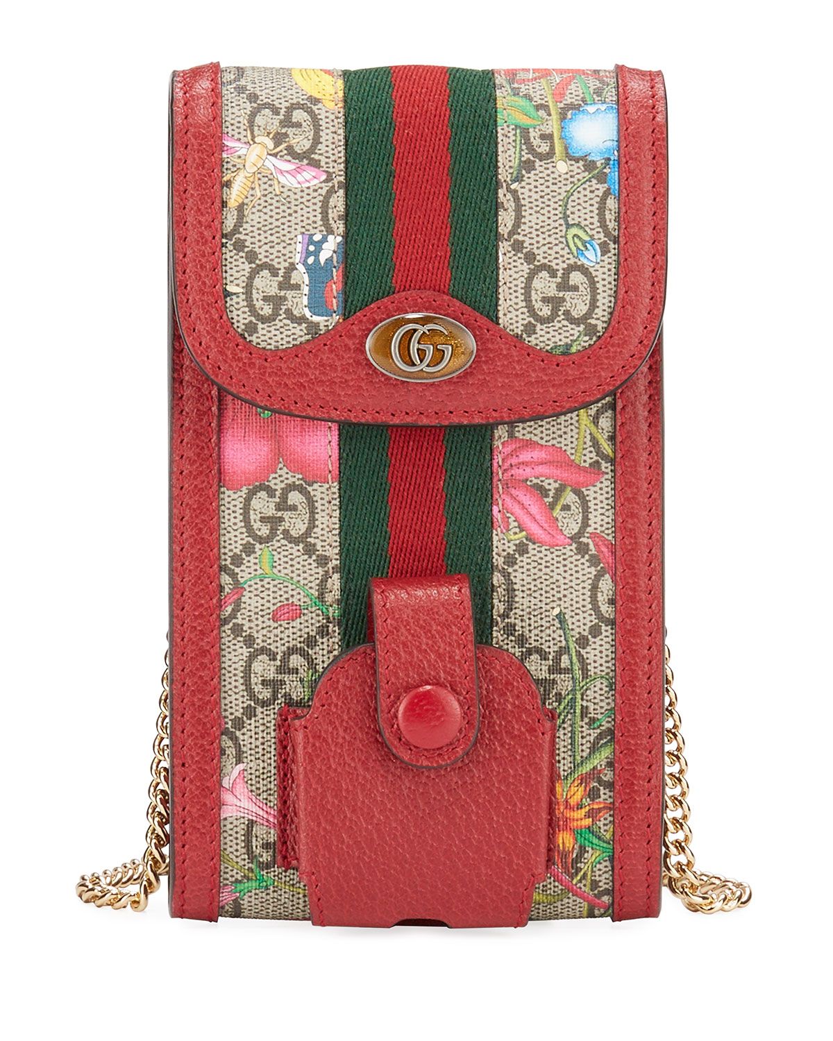 1200x1500 Gucci Ophidia GG Flora Phone Case Crossbody Bag | Neiman Marcus