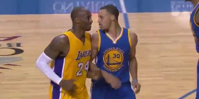 1280x720 Kobe Gives Curry Respect After Draining Long Three