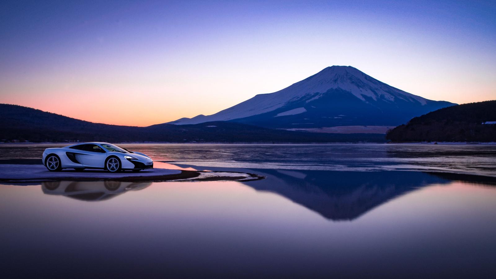 3840x2160 Wallpaper McLaren, Gran Turismo Sport, Mount Fuji, Landscape, 4K