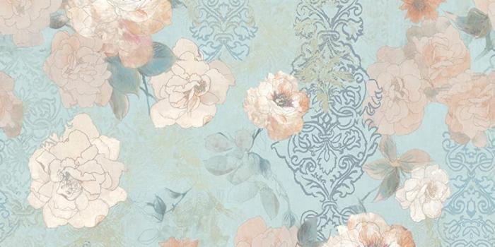 1000x1500 Wallpaper Mural Blue Floral Wallpaper Pink Floral Wallpaper Rose