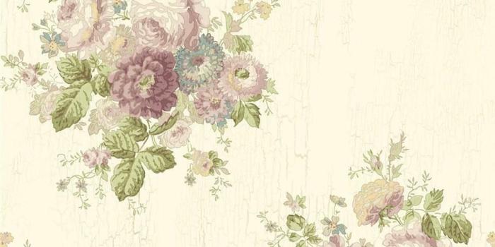 976x1000 Wallpaper Designer Victorian Floral Cottage Roses, Lavender Purple