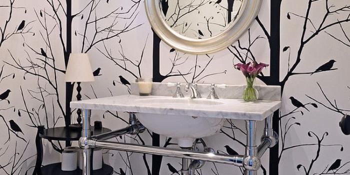 750x1209 Always on Trend: 20 Powder Rooms in Black and White | Bathroom