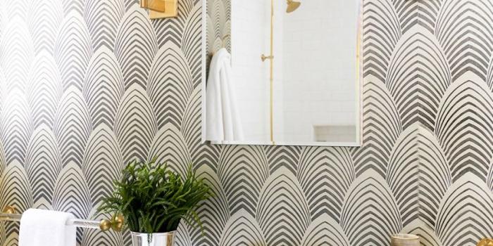 850x1269 Powder Room Wallpaper Inspiration - Fashionable Hostess